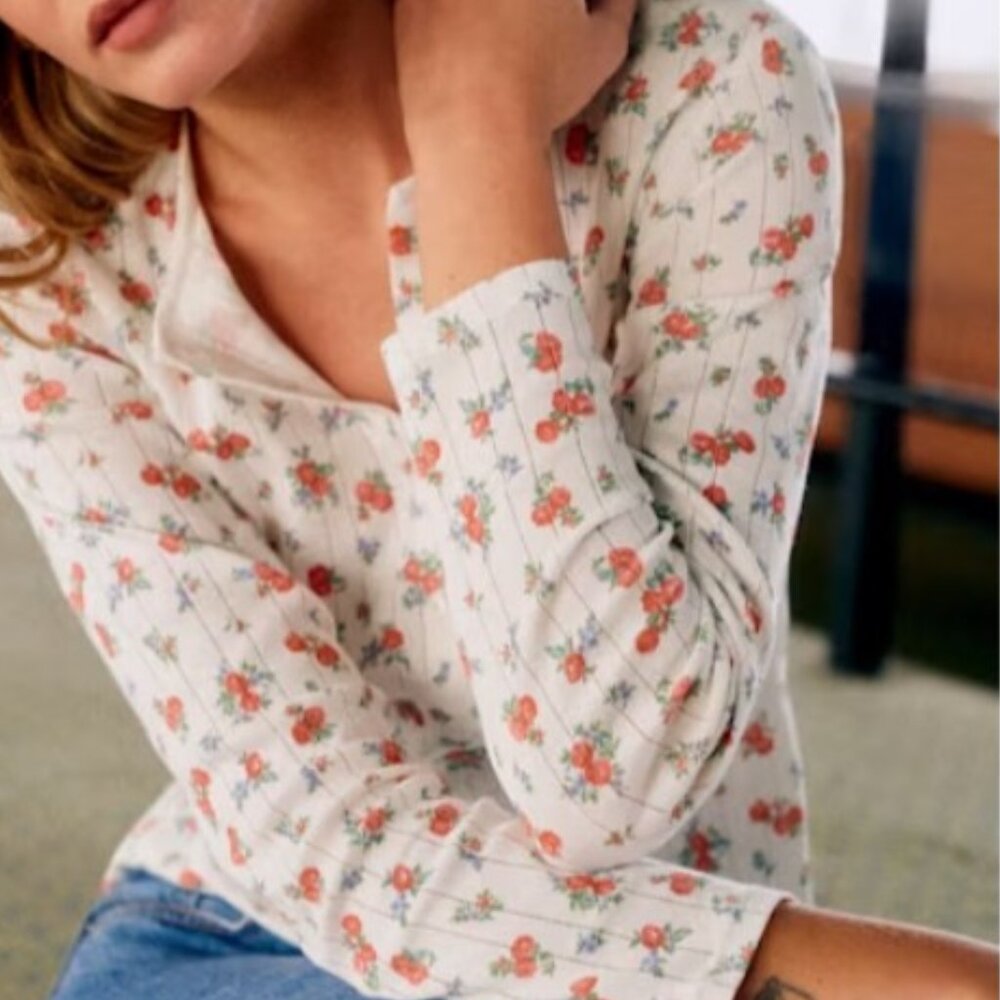 Sezane Lenie T-shirt Lipari Print - Size M